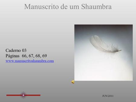 Manuscrito de um Shaumbra Caderno 03 Páginas 66, 67, 68, 69 www.manuscritoshaumbra.com JUN/2011.