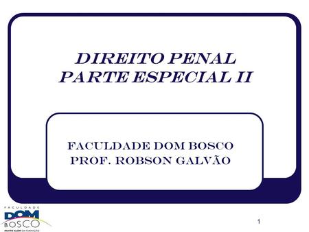 DIREITO PENAL PARTE ESPECIAL II