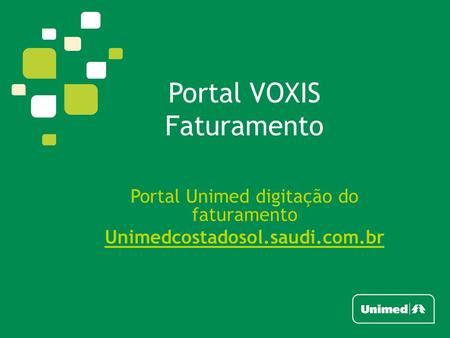 Portal VOXIS Faturamento