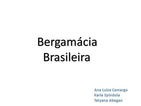 Bergamácia Brasileira