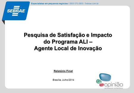 Relatório Final Brasília, Julho/2014