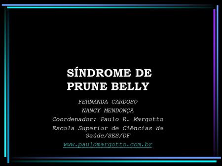 SÍNDROME DE PRUNE BELLY
