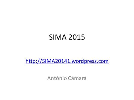 SIMA 2015  António Câmara.