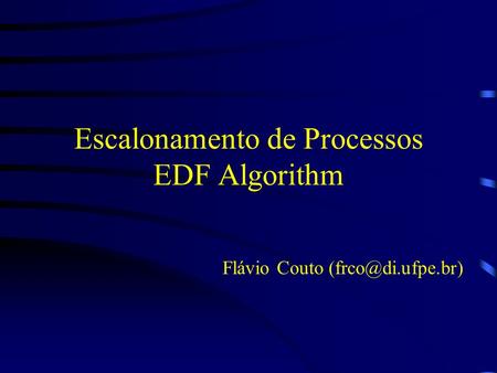 Escalonamento de Processos EDF Algorithm
