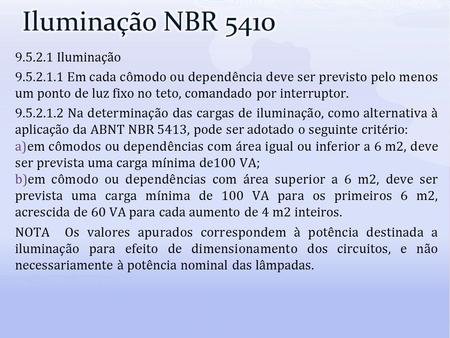 Iluminação NBR Iluminação