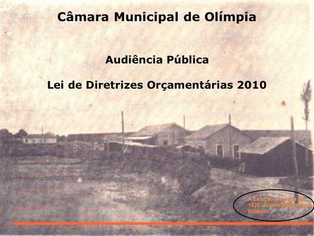 Câmara Municipal de Olímpia Lei de Diretrizes Orçamentárias 2010