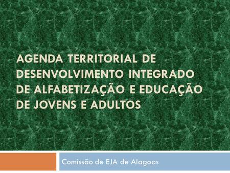 Comissão de EJA de Alagoas