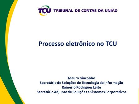 Processo eletrônico no TCU