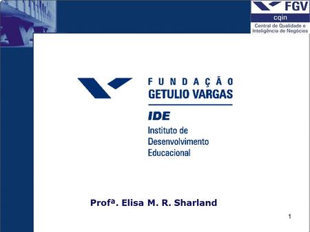 1 Profª. Elisa M. R. Sharland. 2 QUALIDADE EM SERVIÇOS: PROGRAMAS DE EDUCAÇÃO EXECUTIVA EM REDE.