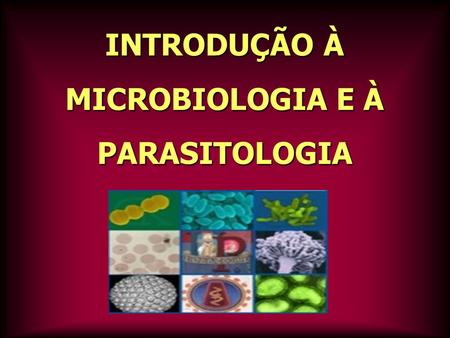 INTRODUÇÃO À MICROBIOLOGIA E À PARASITOLOGIA