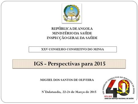 IGS - Perspectivas para 2015