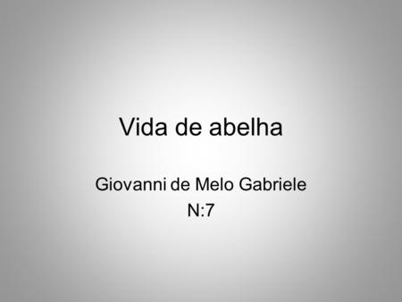 Giovanni de Melo Gabriele N:7