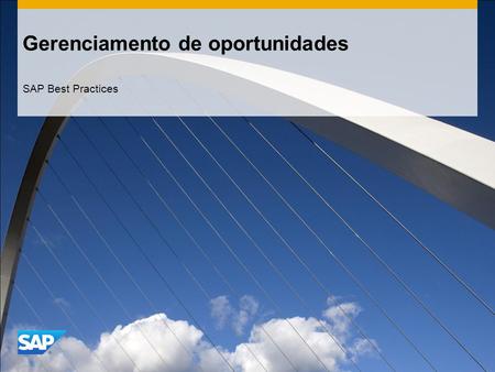 Gerenciamento de oportunidades SAP Best Practices.