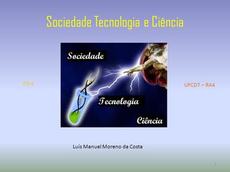 Sociedade Tecnologia e Ciência TIS 4 UFCD7 – RA4 Luís Manuel Moreno da Costa 1.