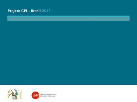 Projeto GPI – Brasil 2015. Estrutura de planos GPI Portugal.