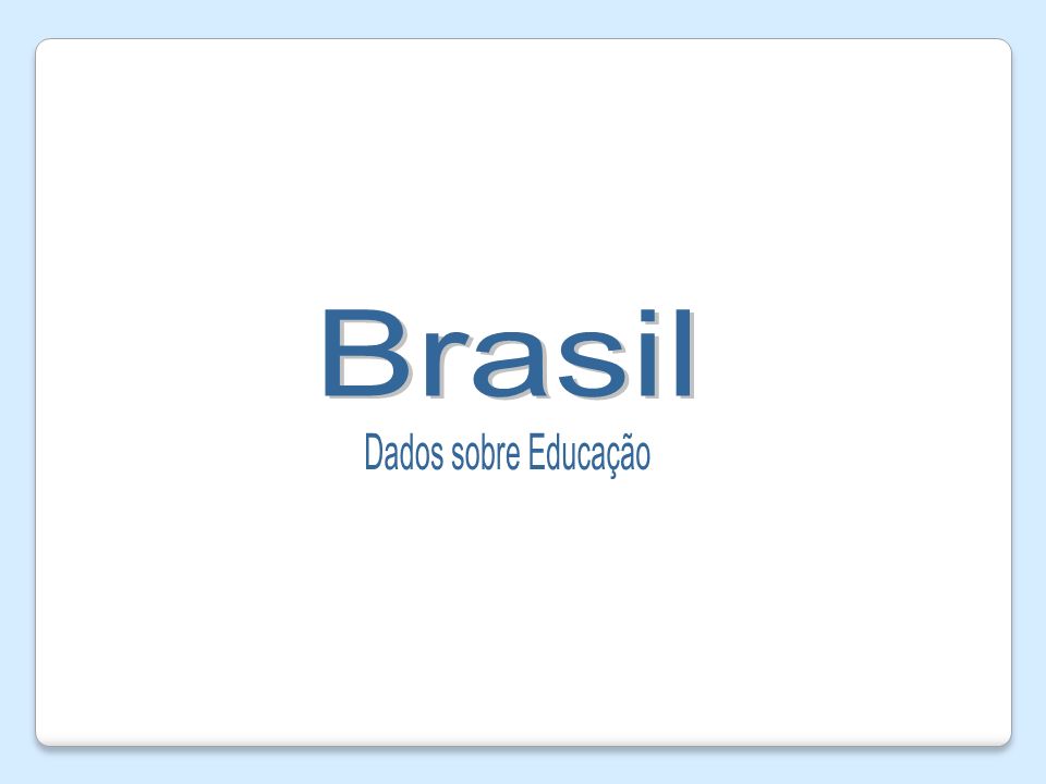 Dados sobre a educação no brasil