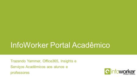 InfoWorker Portal Acadêmico