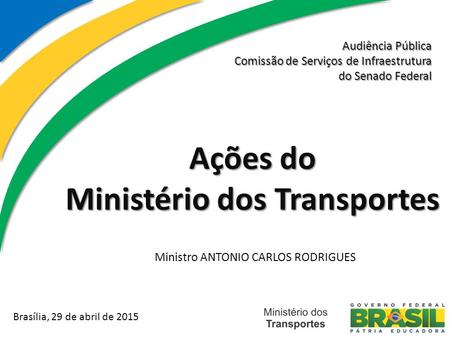 Ações do Ministério dos Transportes