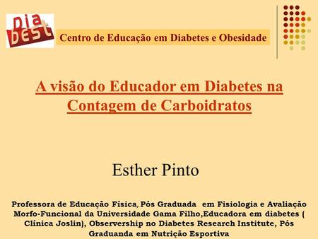 A visão do Educador em Diabetes na Contagem de Carboidratos