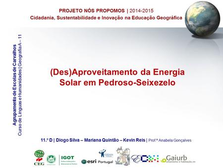 (Des)Aproveitamento da Energia Solar em Pedroso-Seixezelo