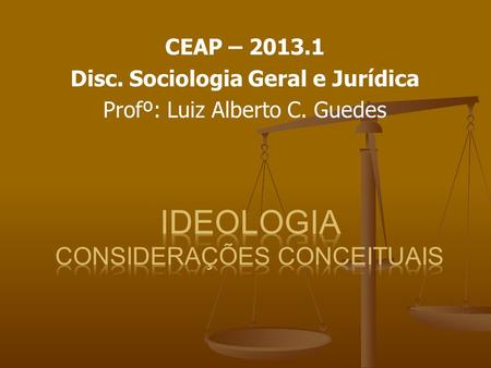 Disc. Sociologia Geral e Jurídica