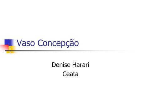 Vaso Concepção Denise Harari Ceata.
