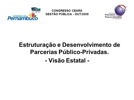 CONGRESSO CEARÁ GESTÃO PÚBLICA - OUT/2008