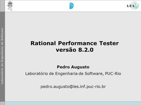 Rational Performance Tester versão 8.2.0
