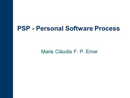 PSP - Personal Software Process