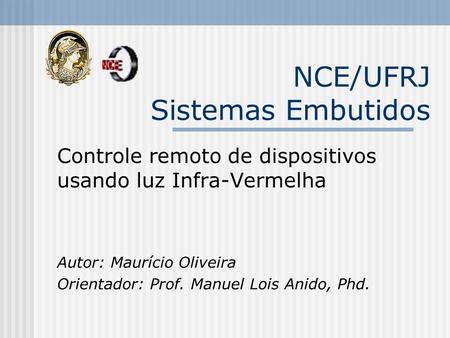 NCE/UFRJ Sistemas Embutidos