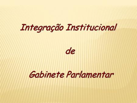 Integração Institucional