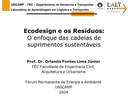 Prof. Dr. Orlando Fontes Lima Júnior
