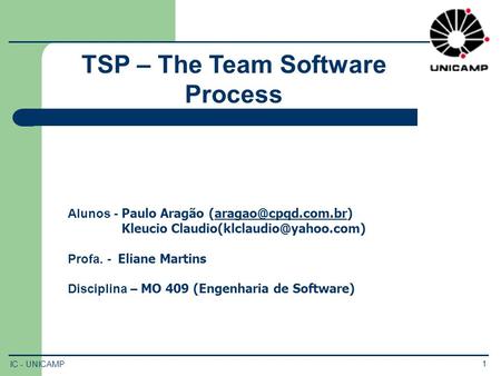 TSP – The Team Software Process