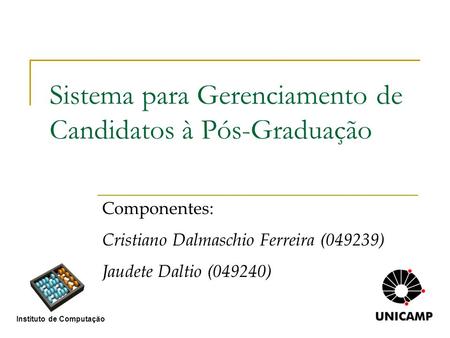 Sistema para Gerenciamento de Candidatos à Pós-Graduação