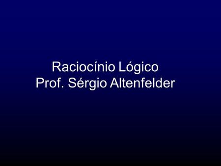Prof. Sérgio Altenfelder