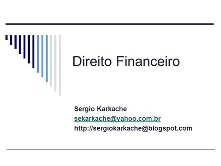 Direito Financeiro Sergio Karkache