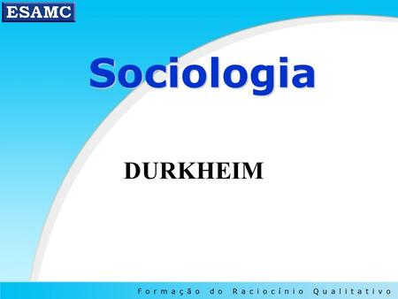 Sociologia DURKHEIM.