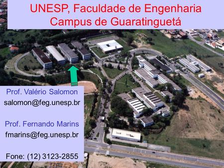 UNESP, Faculdade de Engenharia Campus de Guaratinguetá