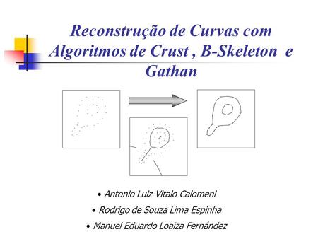 Reconstrução de Curvas com Algoritmos de Crust , B-Skeleton e Gathan