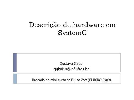 Descrição de hardware em SystemC
