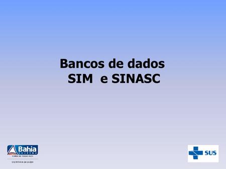 Bancos de dados SIM e SINASC.
