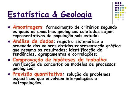 Estatística & Geologia