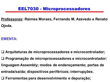 EEL Microprocessadores