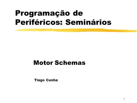 Programação de Periféricos: Seminários