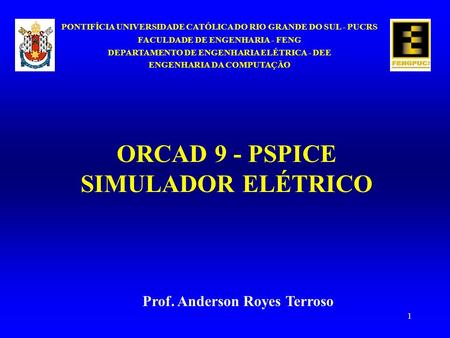 ORCAD 9 - PSPICE SIMULADOR ELÉTRICO