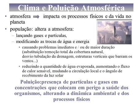 Clima e Poluição Atmosférica