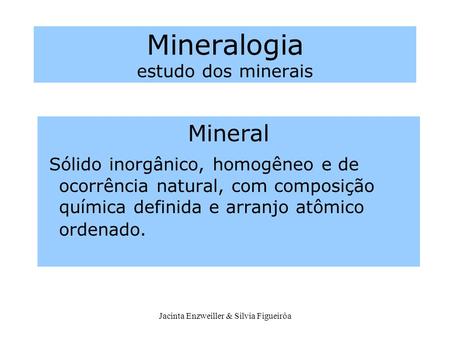 Mineralogia estudo dos minerais