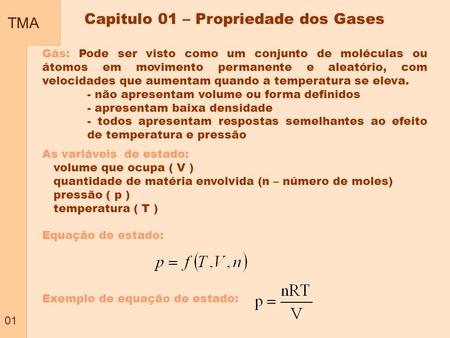 Capitulo 01 – Propriedade dos Gases