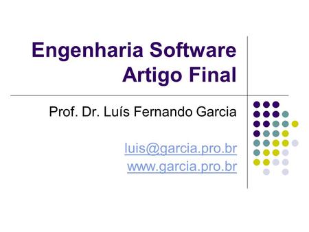 Engenharia Software Artigo Final