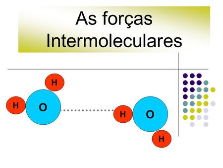 As forças Intermoleculares